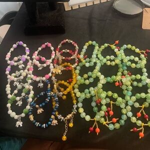 Gemstone bracelet bundle 24 total